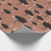 Illustratiepatroon voor vogels Ostrich Bird Cadeaupapier (Hoek)