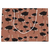 Illustratiepatroon voor vogels Ostrich Bird Groot Cadeauzakje (Voorkant)