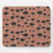 Illustratiepatroon voor vogels Ostrich Bird Muismat (Voorkant)