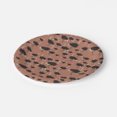 Illustratiepatroon voor vogels Ostrich Bird Papieren Bordje (Gekanteld)