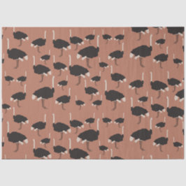 Illustratiepatroon voor vogels Ostrich Bird Tissuepapier