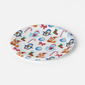 Illustratiepatroon voor Waterverf kerstmis Papieren Bordje (Gekanteld)