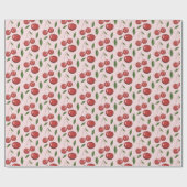 Illustratiepatroon Waterverf zoete kersen Cadeaupapier (Vlak)