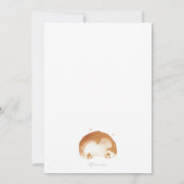 Illustratieportret Corgi Butt Pet Dog Bedankkaart (Achterkant)