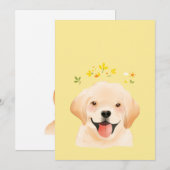 Illustratieportret labrador Retriever Pet Dog Bedankkaart (Voorkant / Achterkant)