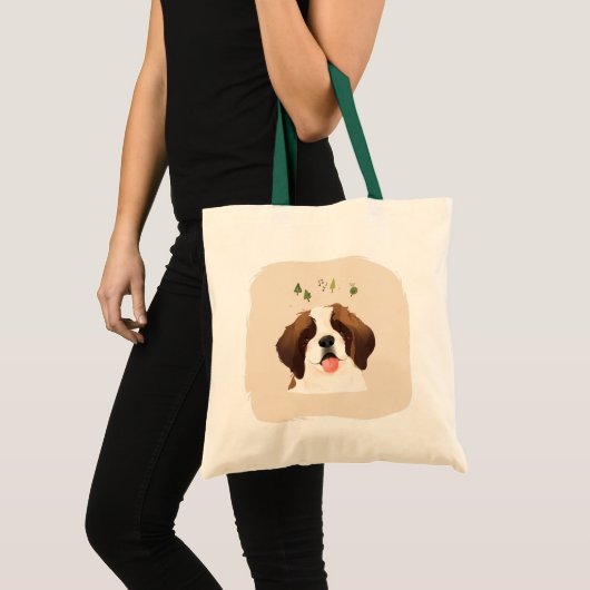 Illustratieportret van Bernard Pet Dog Tote Bag (Voorkant (product))