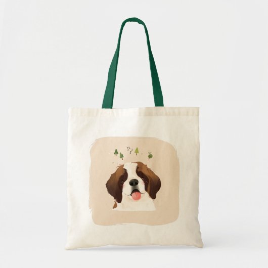 Illustratieportret van Bernard Pet Dog Tote Bag (Voorkant)
