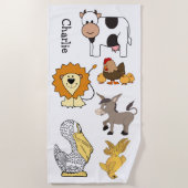 Illustraties Aangepaste naam kinderen badhanddoek (Voorkant)