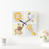 Illustraties babydieren vierkante klok (Huis)