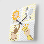 Illustraties babydieren vierkante klok (Hoek)