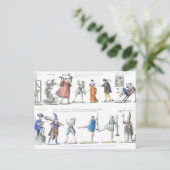 Illustraties Franse ballettekens Briefkaart (Staand voorkant)
