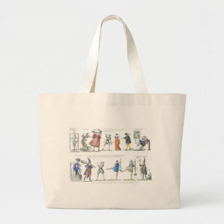 Illustraties Franse ballettekens Grote Tote Bag