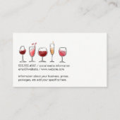 Illustraties Glas van Wijnen | Waterverf Visitekaartje (Achterkant)