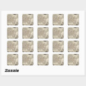 Illustraties, landschappen vierkante sticker (Vel)