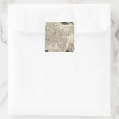 Illustraties, landschappen vierkante sticker (Tas)