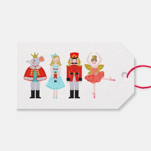 Illustraties met kerstvoedingskraker cadeaulabel (Voorkant (Horizontaal))