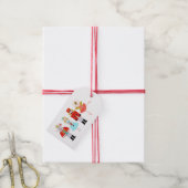 Illustraties met kerstvoedingskraker cadeaulabel (Met Touw)