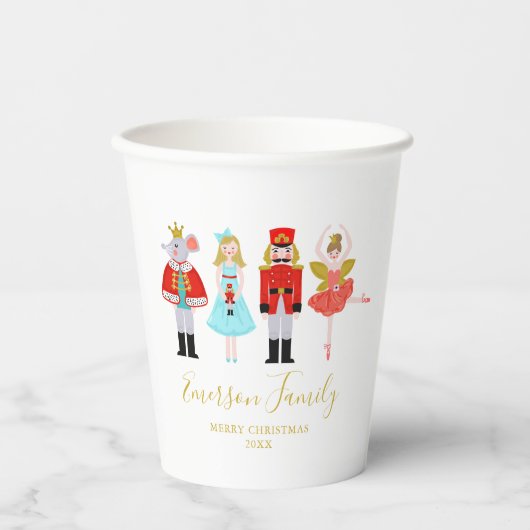 Illustraties met kerstvoedingskraker papieren bekers (Voorkant)