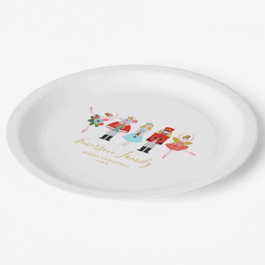 Illustraties met kerstvoedingskraker papieren bordje (Gekanteld)