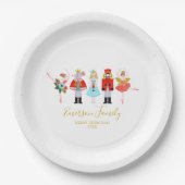 Illustraties met kerstvoedingskraker papieren bordje (Voorkant)