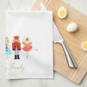 Illustraties met kerstvoedingskraker theedoek (Quarter Fold)