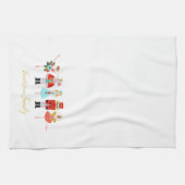 Illustraties met kerstvoedingskraker theedoek (Horizontaal)