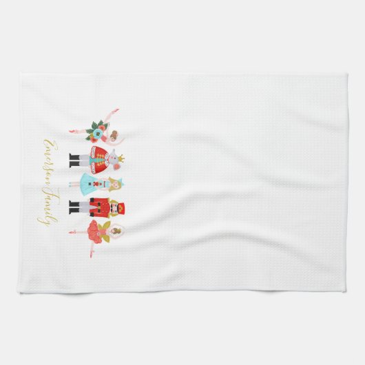 Illustraties met kerstvoedingskraker theedoek (Horizontaal)