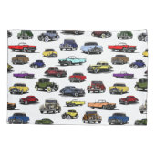 Illustraties met Vintage Cars Random Pattern Kussensloop (Achterkant)