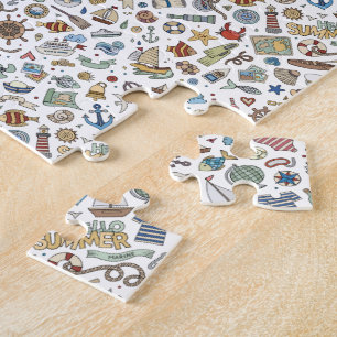 Illustraties rond kustzomer legpuzzel