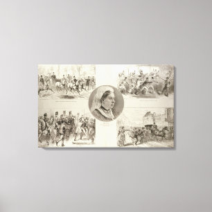 Illustraties van aanvallen op koningin Victoria Canvas Afdruk