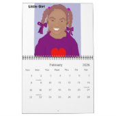 Illustraties van Amerikaans-Amerikaans Amerikaans- Kalender (Feb 2026)