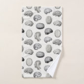 Illustraties van antieke hersen anatomie biologie bad handdoek (Handdoek)