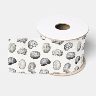 Illustraties van antieke hersen anatomie biologie grosgrain lint