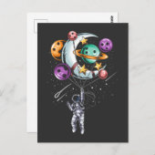Illustraties van Astronaut-ballonvliegtuigen Briefkaart (Voorkant / Achterkant)