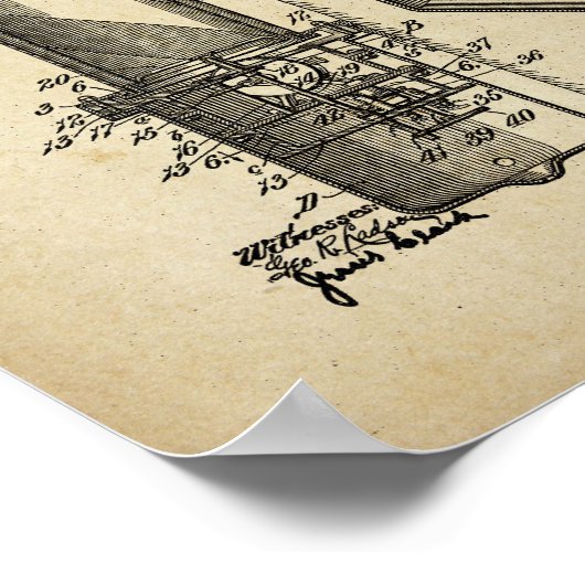 Illustraties van Barber Pole Poster Patent Old loo (Hoek)