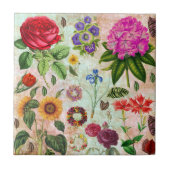 illustraties van botanische ventilatoren Natuur k Tegeltje (Voorkant)