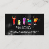 Illustraties van cocktailDrinken Visitekaartje (Voorkant)