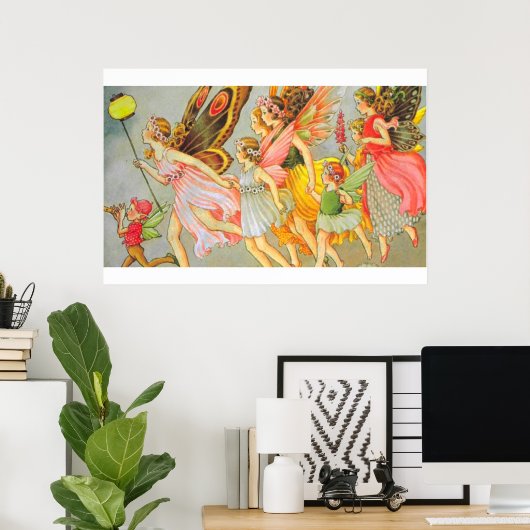  illustraties van de Fairies Poster (Thuiskantoor)