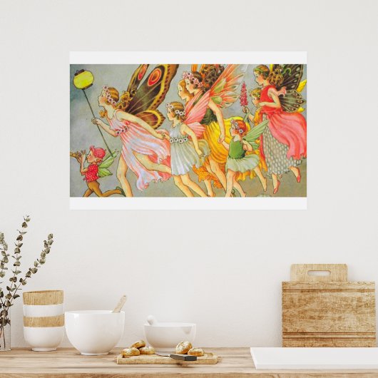  illustraties van de Fairies Poster (Keuken)