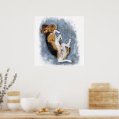 Illustraties van de Lonely Dog Hand Drawing Stock Poster (Keuken)