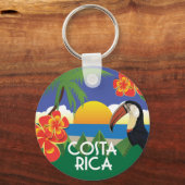 illustraties van de  stijl Costa Rica Sleutelhanger (Voorkant)