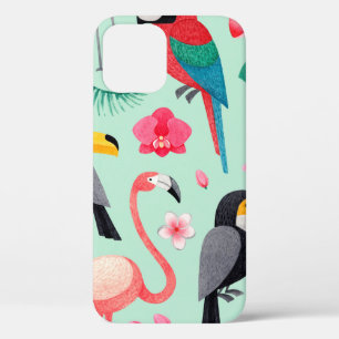 illustraties van de waterverf van vogels, tropisch Case-Mate iPhone case
