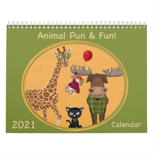 Illustraties van dieren 2021 Agenda Kalender (Hoes)