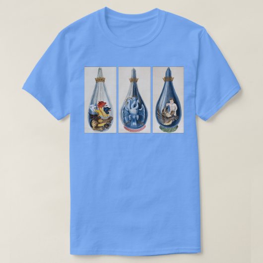 Illustraties van draken in chemische kolven van t-shirt (Design voorkant)