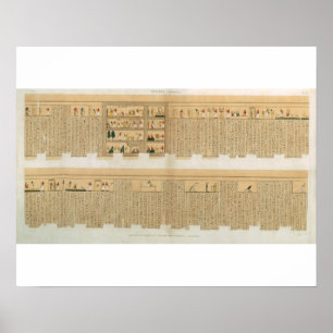 Illustraties van een Pampus-manuscript met hiërogl Poster