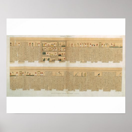 Illustraties van een Pampus-manuscript met hiërogl Poster (Voorkant)