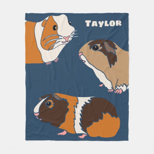 Illustraties van epileerprogramma's van Cute Guine Fleece Deken (Voorkant)