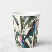 Illustraties van exotische bananen, bladeren, voge papieren bekers (Achterkant)