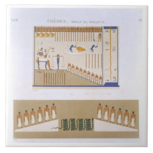 Illustraties van frescos uit Byban el Molouk, The Tegeltje