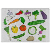 Illustraties van gemengde groenten snijplank (Voorkant)